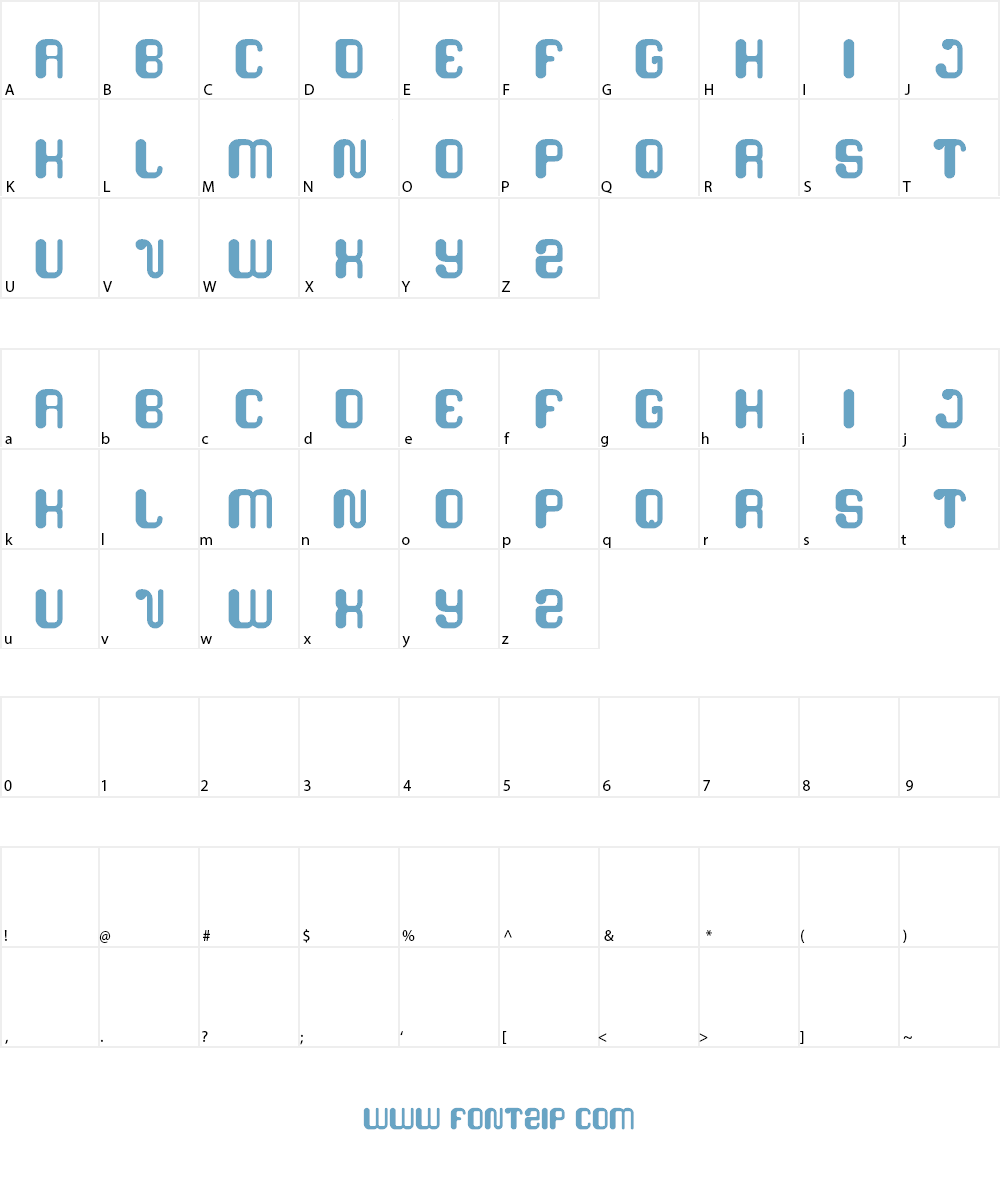 friendly robot Font Character